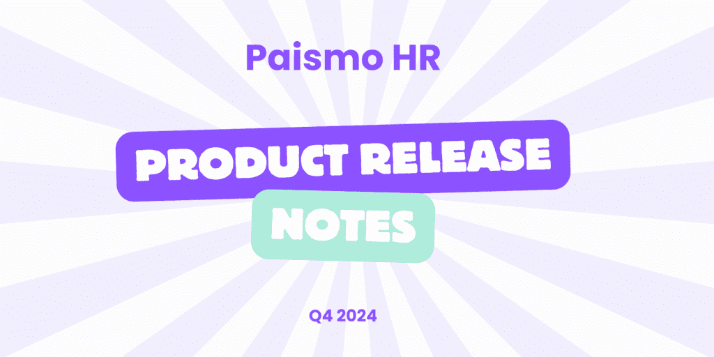 Paismo product release notes