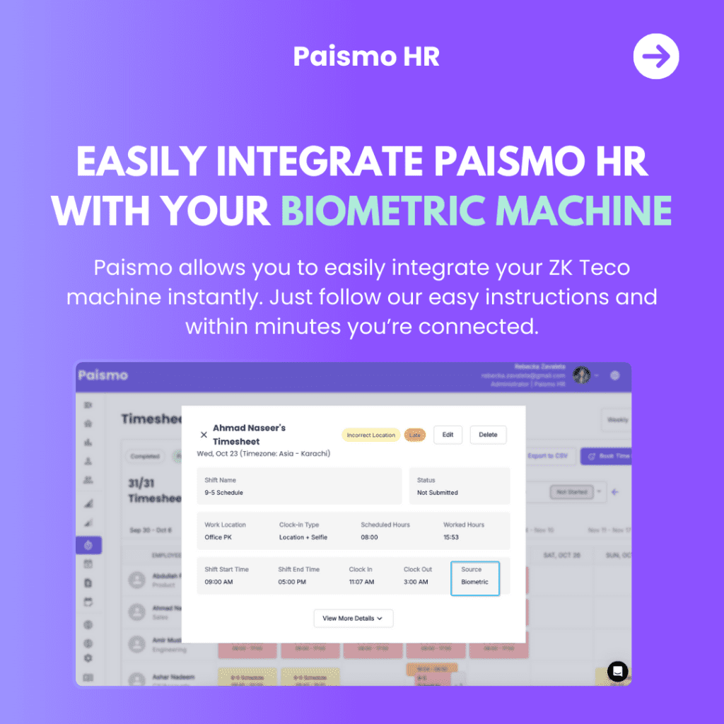 How Biometric Attendance Systems Are Revolutionizing Workplace Management 5 Paismo - biometric attendance